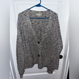 Knox Rose Heathered Button Down Sweater